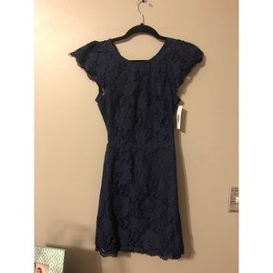 Navy blue lace dress size small